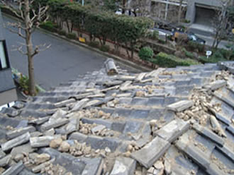 屋根修理の写真　茅ヶ崎、鎌倉、藤沢の雨漏り・屋根・瓦・棟・修理・葺き替え 工事はグリーンパトロール～保険 屋根修理 無料,保険 無料修理,雨漏り 修理 保険