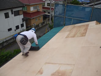 屋根修理の写真　茅ヶ崎、鎌倉、藤沢の雨漏り・屋根・瓦・棟・修理・葺き替え 工事はグリーンパトロール～保険 屋根修理 無料,保険 無料修理,雨漏り 修理 保険