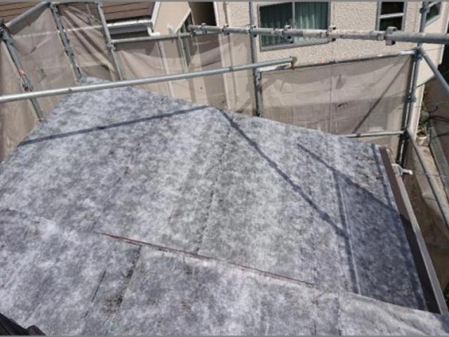 茅ヶ崎市 K様邸 屋根カバー工法・外壁塗装工事 施工中