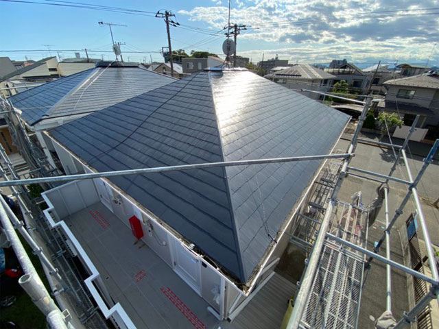 茅ヶ崎市 A様所有アパート 屋根塗装 施工後