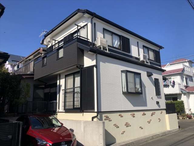茅ヶ崎市 K様邸 外壁塗装･屋根塗装･バルコニー防水工事 施工後