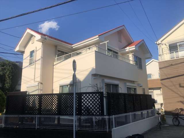 茅ヶ崎市 M様邸 外壁塗装･屋根塗装･バルコニー防水工事 施工後
