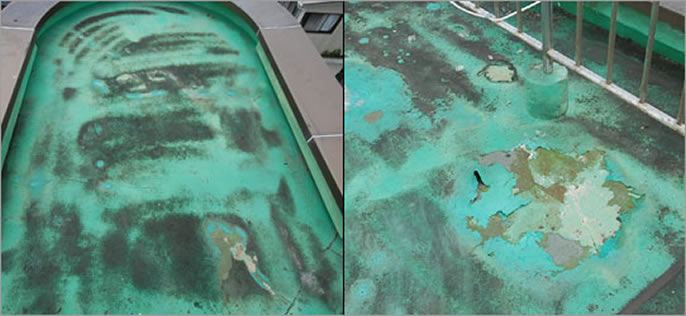 Ａ様邸　ガラスブロック修理・屋上防水工事 修理 保険