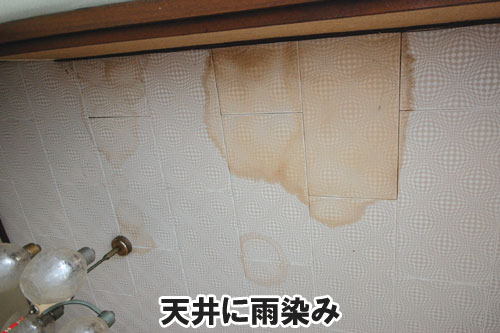 天井に雨染み:天井や屋根裏に現れる異変・症状は、雨漏りが原因かも~雨漏り修理・屋根修理・屋根工事・屋根塗装・外壁塗装・防水工事なら屋根パトロール