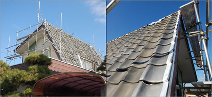 Ｎ様邸 雨漏り修理、屋根修理、棟瓦修理工事 修理 保険