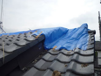 雨漏り修理、屋根修理工事 修理 保険