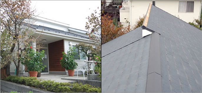 雨漏り修理、棟板金修理(棟板金交換)工事 修理 保険