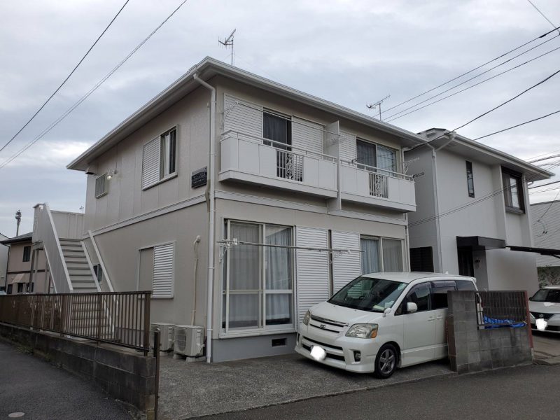 A様所有アパート 外壁・屋根塗装工事-施工事例・神戸の方にもおすすめ