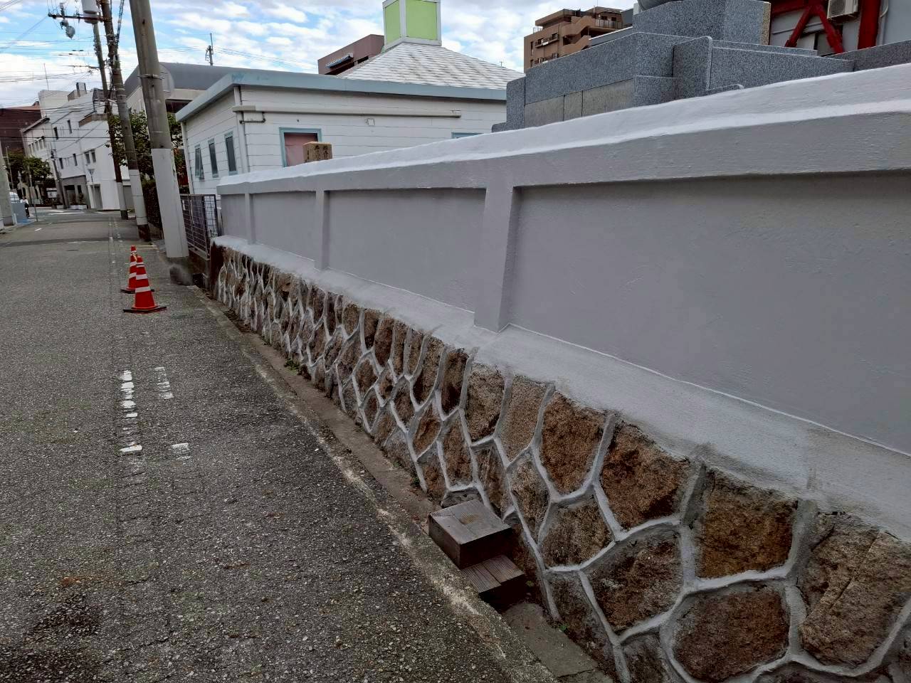 兵庫県西宮市西方寺 外壁塗装工事施工事例　施工工事後