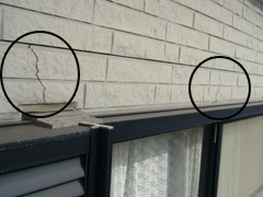 Ｙ様邸 外壁サイディング目地ひび割れ,コーキング工事施工事例