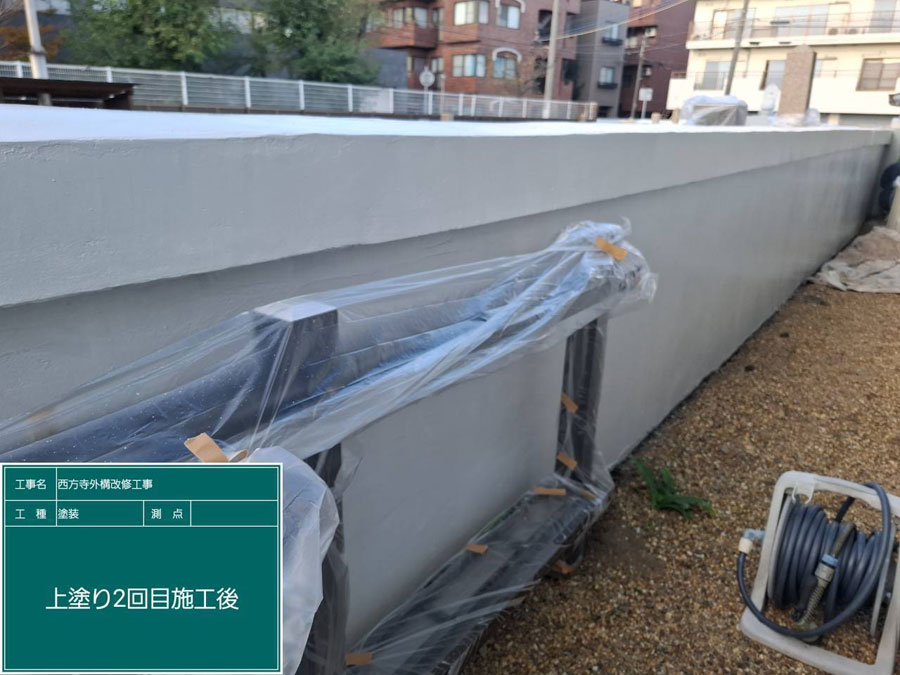 兵庫県西宮市西方寺 外壁塗装工事施工事例　施工工事後