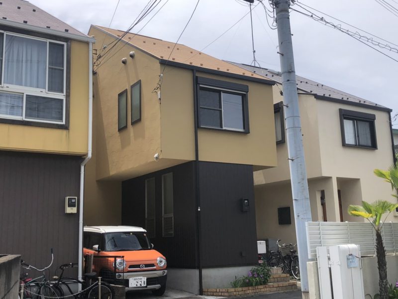 M様邸 外壁・屋根・付帯部塗装・バルコニー防水工事-施工事例・神戸の方にもおすすめ