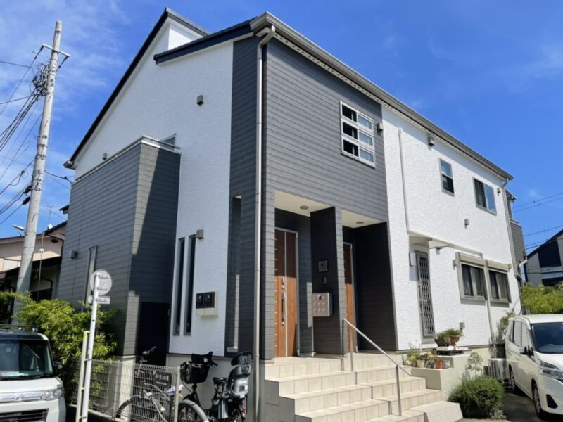 屋根・壁リフォーム T様邸 外壁・屋根・付帯部塗装・バルコニー防水工事-施工事例・神戸の方にもおすすめ