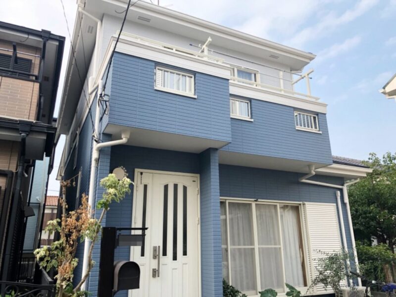 S様邸 外壁・付帯部塗装・屋根カバー工法・バルコニー防水工事-施工事例・神戸の方にもおすすめ