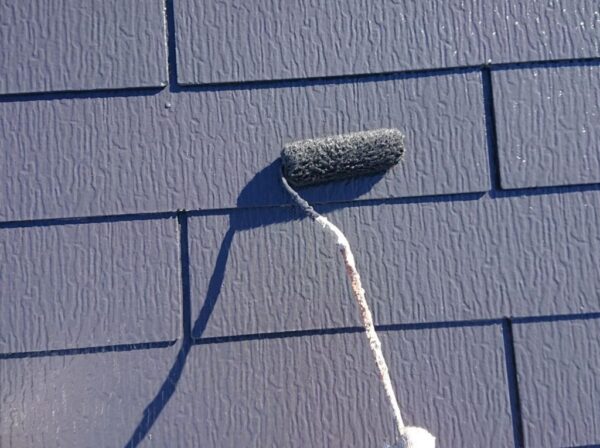 M様邸 外壁・屋根・付帯部塗装・バルコニー防水工事-施工中写真