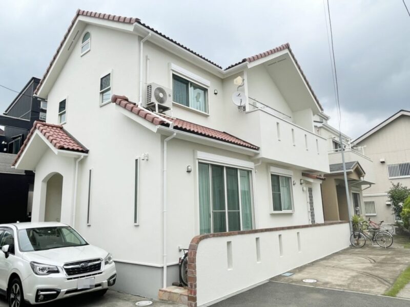 H様邸 外壁・付帯部塗装・バルコニー防水工事-施工事例・神戸の方にもおすすめ