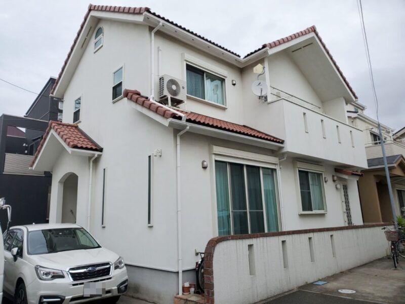 H様邸 外壁・付帯部塗装・バルコニー防水工事-施工事例・神戸の方にもおすすめ