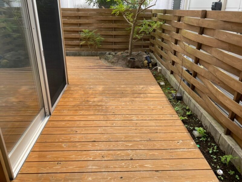 M様邸 ウッドデッキ塗装工事-施工事例・神戸の方にもおすすめ