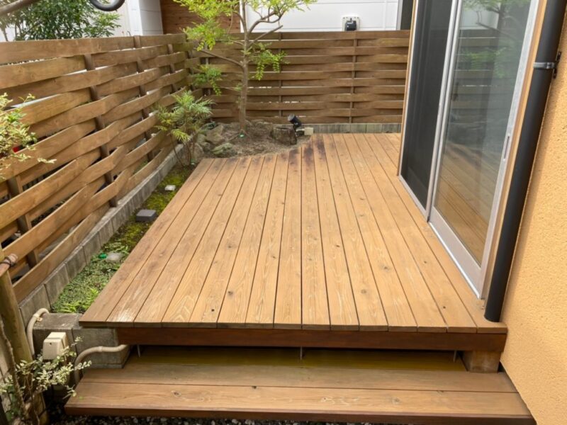 M様邸 ウッドデッキ塗装工事-施工事例・神戸の方にもおすすめ