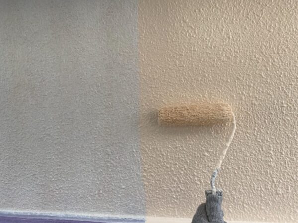 O様邸 外壁・屋根・付帯部塗装・バルコニー防水工事-施工中写真