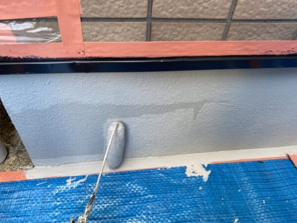 O様邸 外壁・屋根・付帯部塗装・バルコニー防水工事-施工中写真