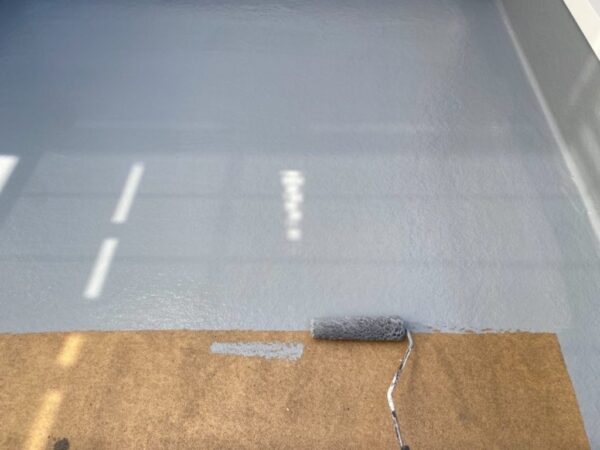 M様邸 外壁・屋根・付帯部塗装・バルコニー防水工事-施工中写真