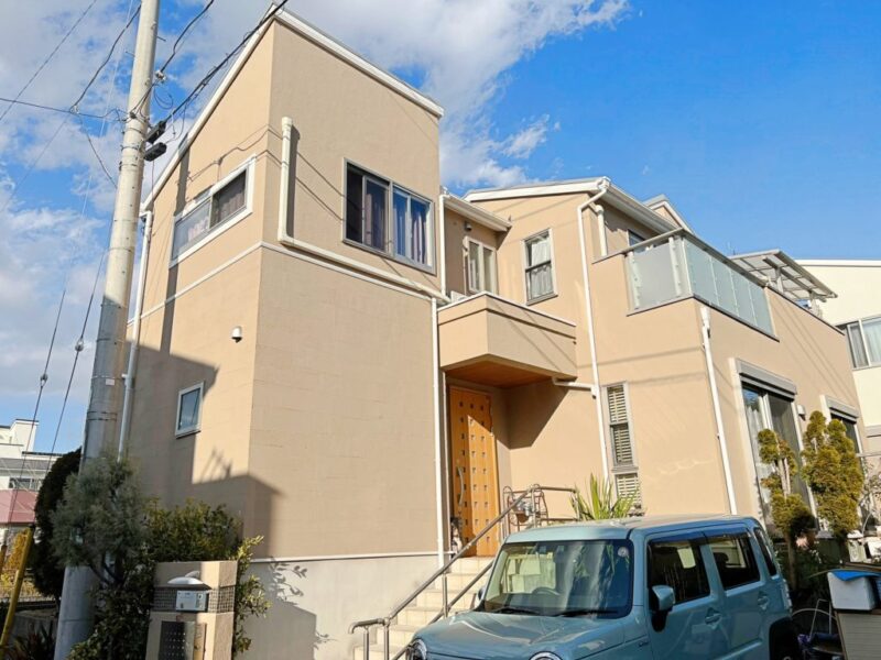 jirei-143-屋根・外壁リフォーム Y様邸 外壁・屋根・付帯部塗装・バルコニー防水工事-施工事例・神戸の方にもおすすめ